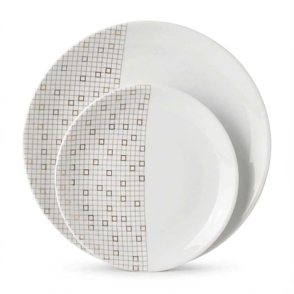 سرویس غذاخوری 26 پارچه طرح مینیمال طلایی